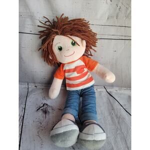 Playtime by Eimmie Soft Baby Rag Doll Brown Hair Green Eyes 14” Boy